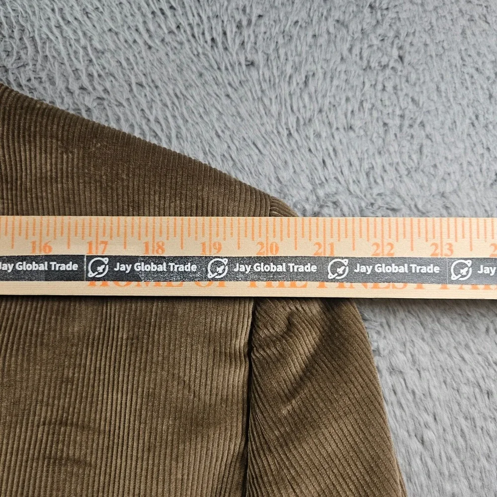 Alan Flusser Corduroy Blazer Sport Coat Suit Men‎ 46 L 2-Button Brown